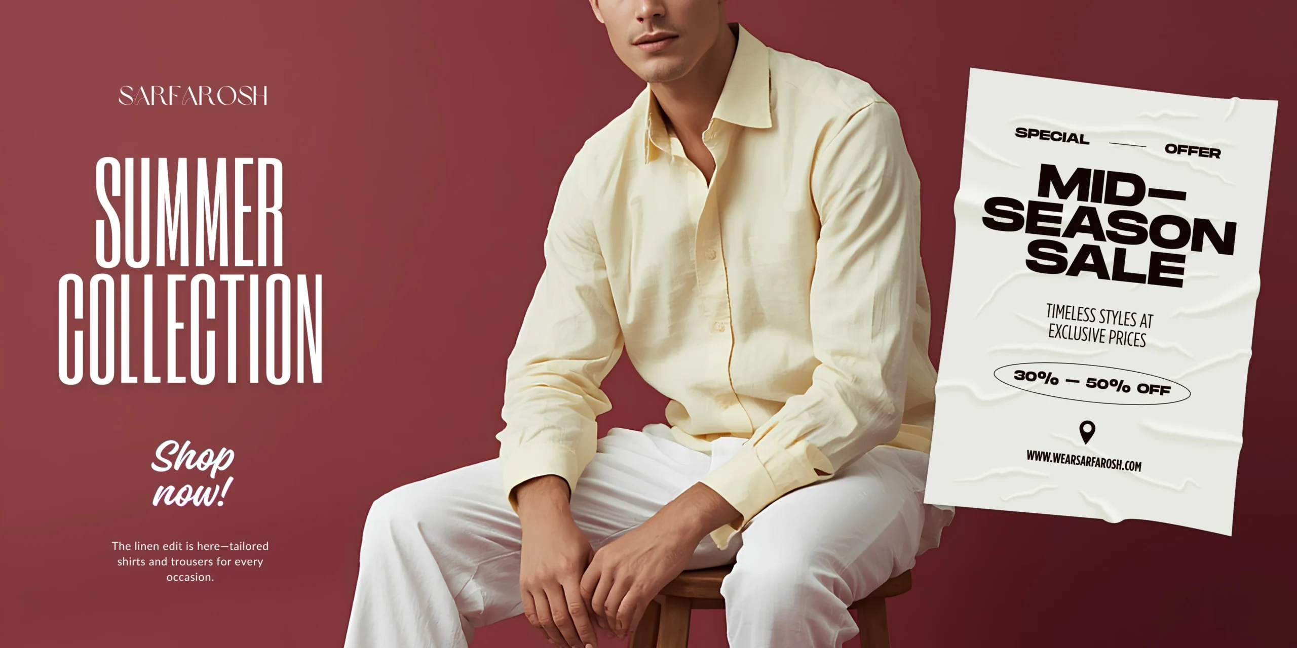 Website banner summer collection
